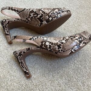Katie & Kelly Platform Leopard Print Sling Back Heel